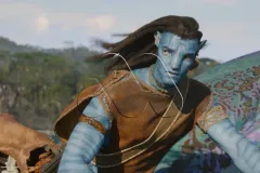 Avatar - La via dell'acqua, Sam Worthington in un momento del film