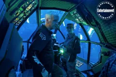 Avatar - La via dell'acqua, James Cameron con Eddie Falco sul set del film