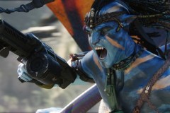 Avatar, Sam Worthington in una sequenza del film di James Cameron