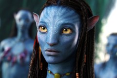 Avatar, Zoë Saldana in un primo piano dal film di James Cameron