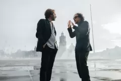 Bardo, Alejandro G. Iñárritu con Daniel Gimenez Cacho sul set del film