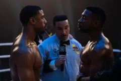 Creed III, Michael B. Jordan e Jonathan Majors in un frame del film