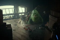 Ghostbusters - Minaccia glaciale, il dispettoso Slimer in una scena del film