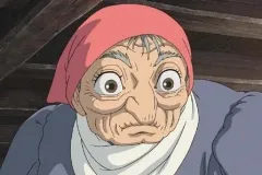Il castello errante di Howl, Sophie nel corpo di un'anziana donna nel film di Hayao Miyazaki