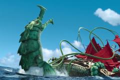 Il mostro dei mari, un'immagine della creatura nel film d'animazione Netflix