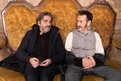 Il principe di Roma, Marco Giallini e il regista Edoardo Falcone sul set del film