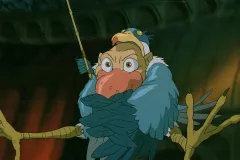 Il ragazzo e l'airone, una buffa immagine dell'airone nel film di Hayao Miyazaki