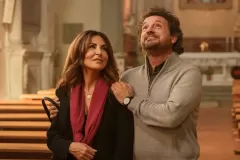 Il sesso degli angeli, Leonardo Pieraccioni con Sabrina Ferilli in una scena del film