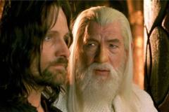 Il Signore degli Anelli - Il ritorno del re, Ian McKellen e Viggo Mortensen in un momento del film