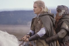Il Signore degli Anelli - Il ritorno del re, Orlando Bloom e John Rhys-Davies in una scena del film