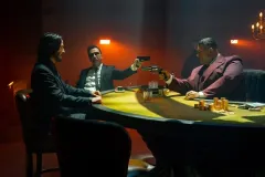 John Wick 4, Keanu Reeves, Donnie Yen e Scott Adkins in una scena del film di Chad Stahelski