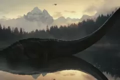 Jurassic World - Il dominio, una suggestiva scena del film