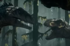 Jurassic World - Il dominio, un'immagine di due dinosauri nel film di Colin Trevorrow