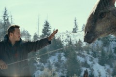 Jurassic World - Il dominio, Chris Pratt in un momento del film