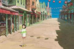 La città incantata, una sperduta Chihiro in una scena del film di Hayao Miyazaki