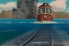 La città incantata, il treno magico in una scena del film di Hayao Miyazaki