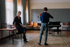 L'audizione, Nina Hoss e Ilja Monti in una scena del film di Ina Weisse