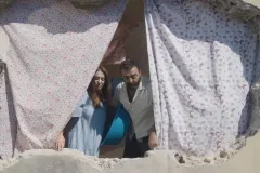 Nezouh - Il buco nel cielo, Hala Zein e Soudade Kaadan durante una sequenza del film
