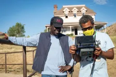 Nope, Daniel Kaluuya e Jordan Peele sul set del film