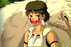 Principessa Mononoke, la principessa San in un'immagine del film di Hayao Miyazaki