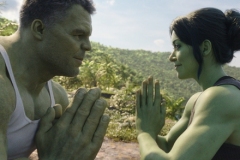 She-Hulk, Tatiana Maslany durante il suo training con Mark Ruffalo/Hulk nella serie Disney+