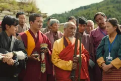 The Monk and the Gun, un momento del film