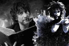 The Sandman, un'immagine di Neil Gaiman con la sua creazione