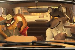 Troppo cattivi: Wolf e Snake in auto in una scena del film d'animazione