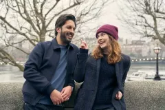 What's Love, Lily James e Shazad Latif in un frame del film