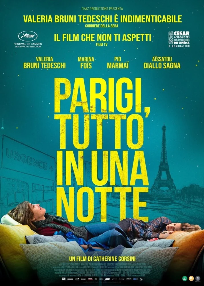 La locandina italiana del film Parigi, tutto in una notte (2021) di Catherine Corsini