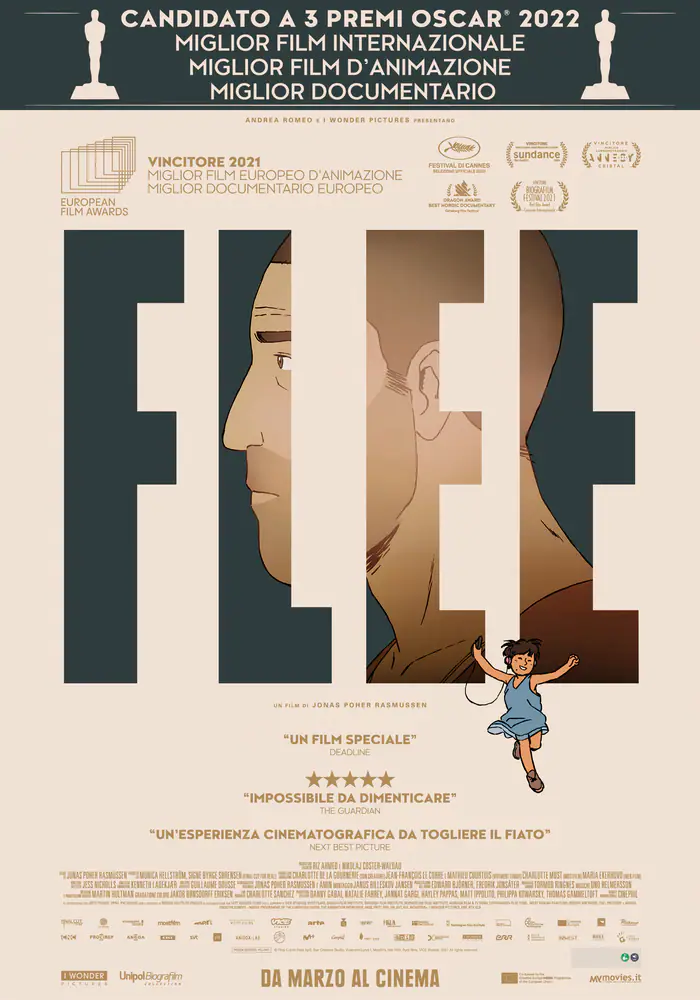 La locandina del film Flee (2021), di Jonas Poher Rasmussen