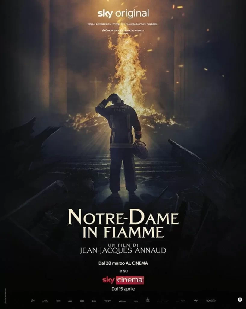 Notre-Dame in fiamme, la locandina italiana del film di Jean-Jacques Annaud