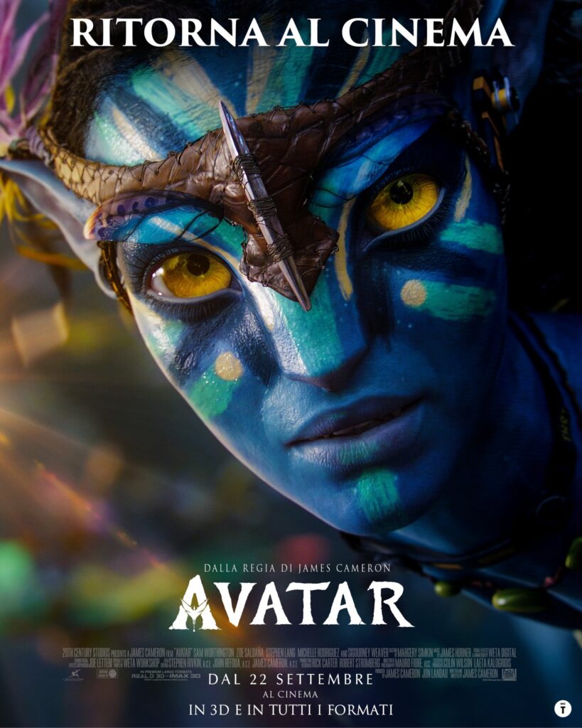 Avatar, il poster italiano della riedizione del 2022