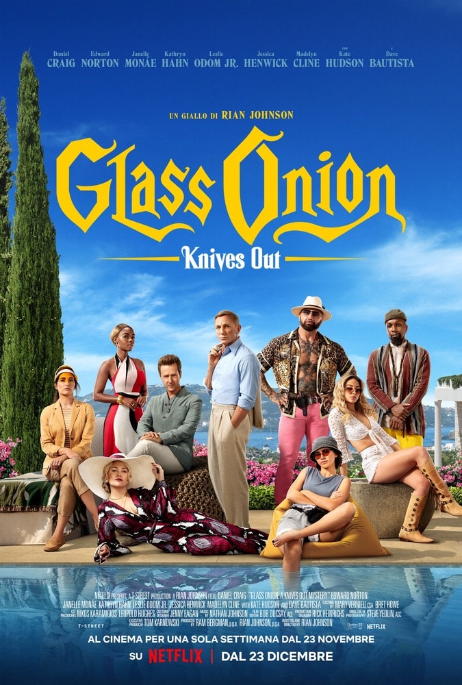 Glass Onion - Knives Out, la locandina italiana del film