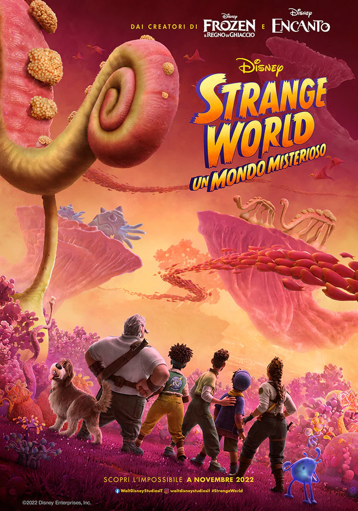 Strange World - Un mondo misterioso, la locandina italiana del film