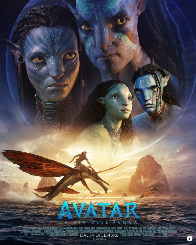 Avatar - La via dell'acqua, la locandina italiana del film