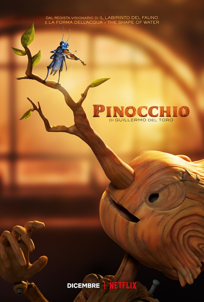 Pinocchio di Guillermo del Toro, la locandina