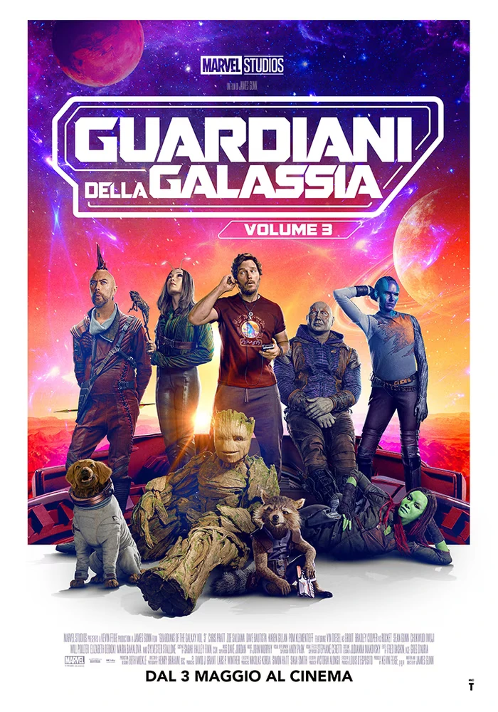 Guardiani della Galassia Vol. 3, la locandina italiana del film