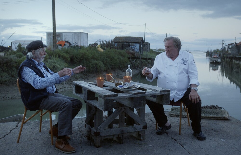 Taste of happiness, Pierre Richard and Gerard Depardieu in one scene