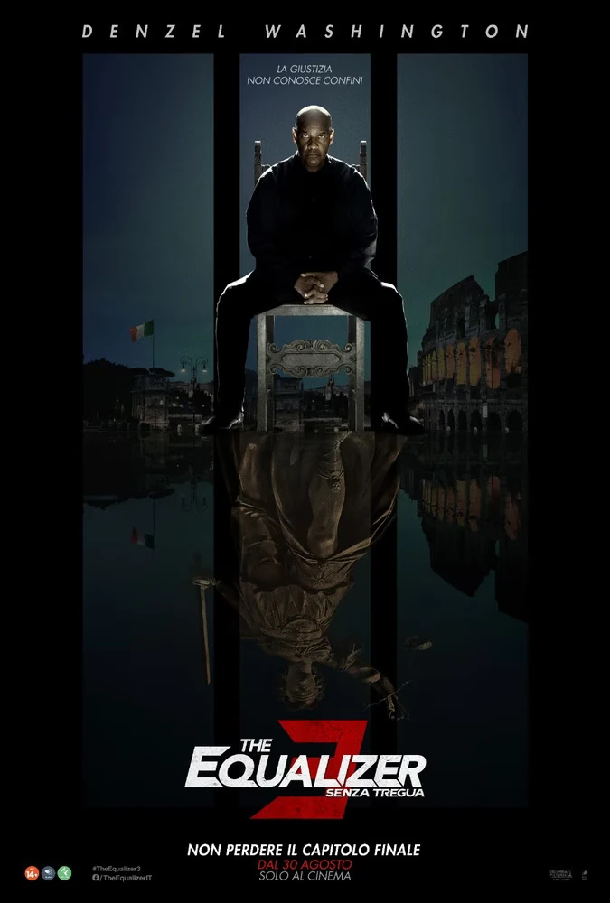 The Equalizer 3 - Senza tregua, la locandina italiana del film di Antoine Fuqua
