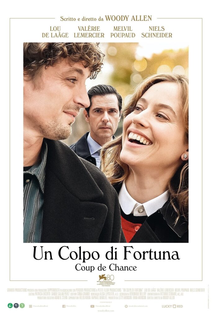Un colpo di fortuna - Coup de chance, la locandina italiana del film di Woody Allen