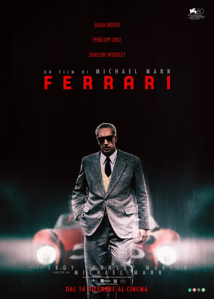 Ferrari, la locandina italiana del film di Michael Mann
