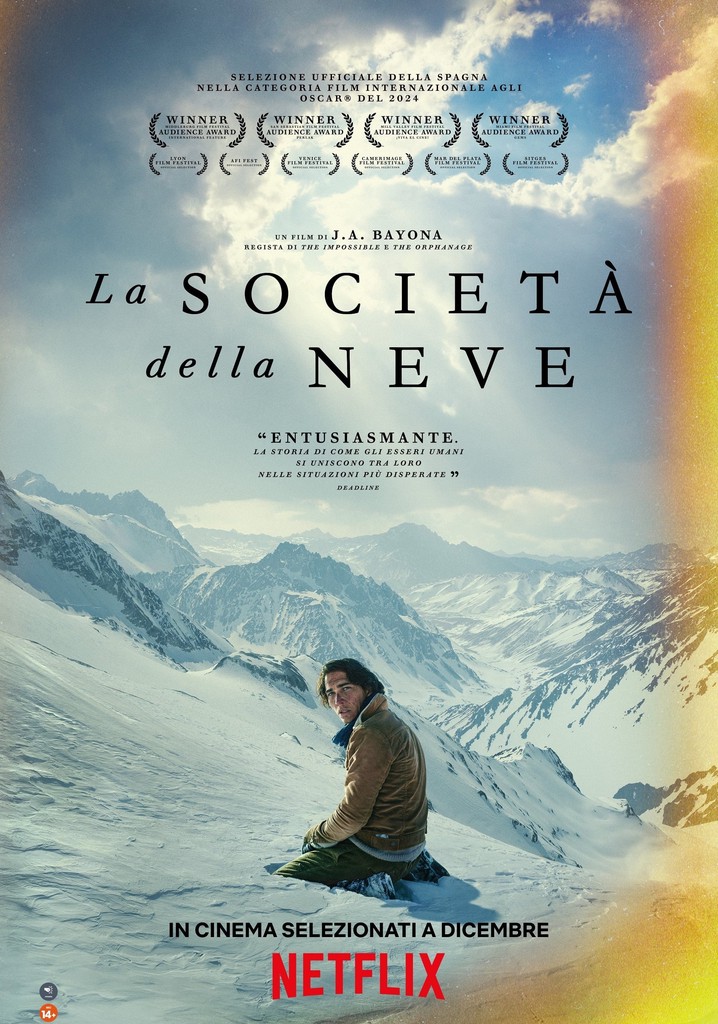 La società della neve, la locandina italiana del film