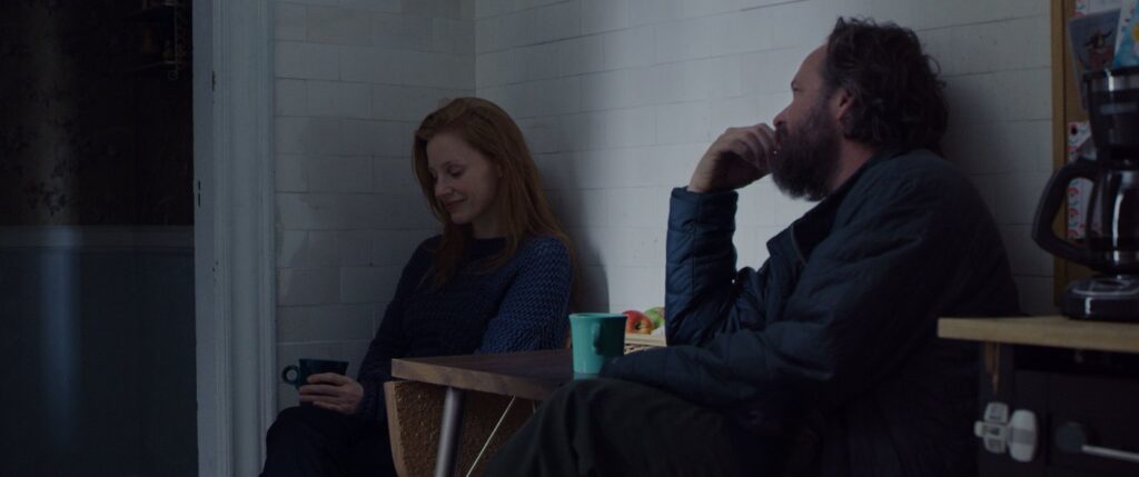 Memory, Jessica Chastain e Peter Sarsgaard in un momento del film di Michel Franco