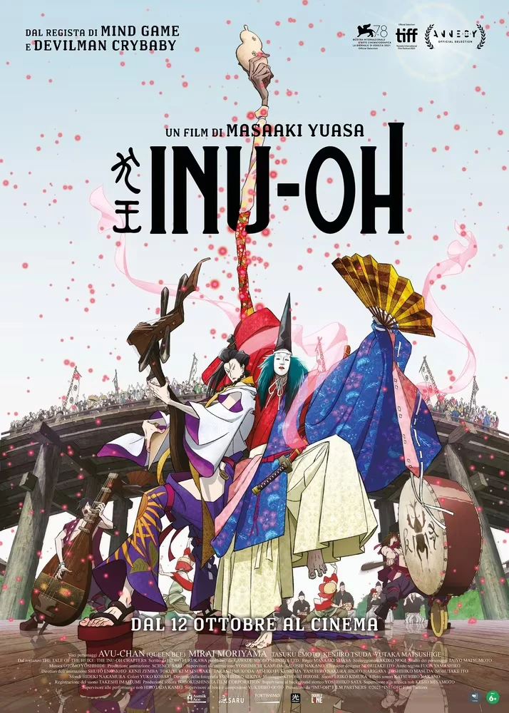 Inu-oh, la locandina italiana del film di Masaaki Yuasa