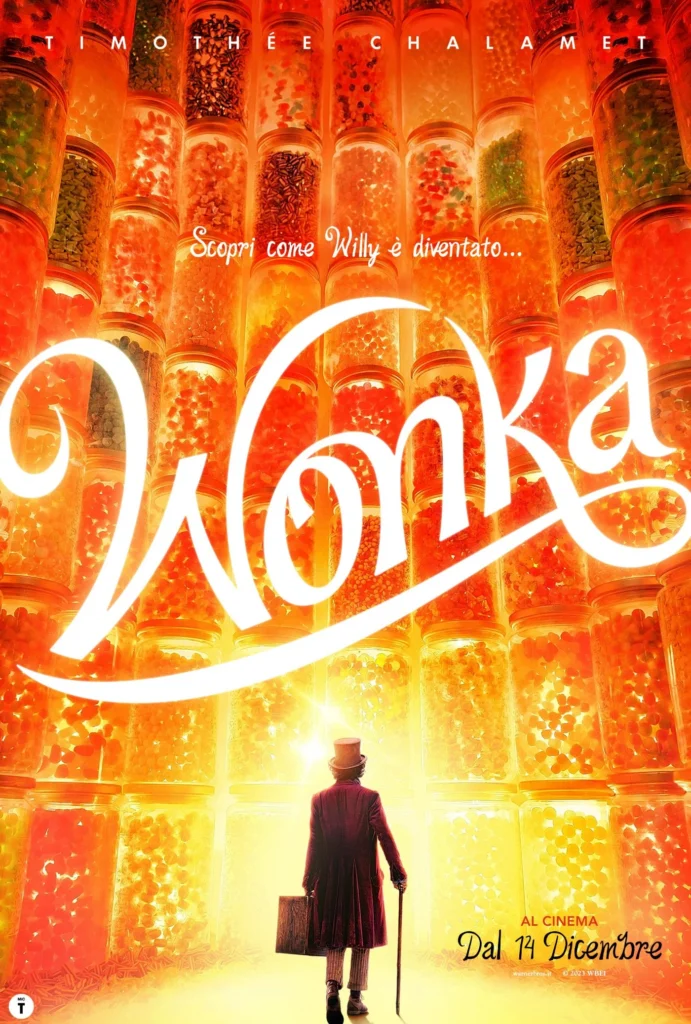 Wonka, la locandina italiana del film di Paul King