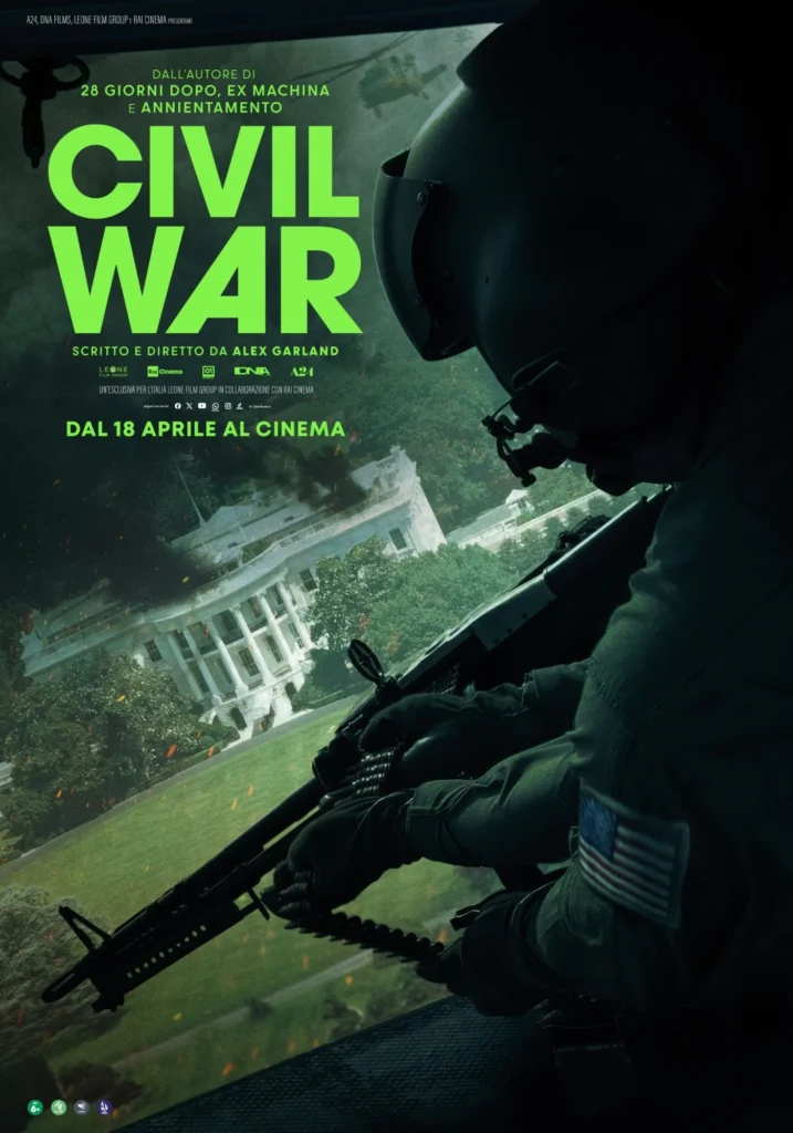 Civil War, la locandina italiana del film di Alex Garland